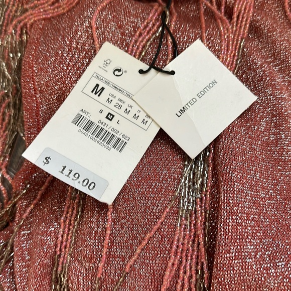 Zara Fringe Flapper Style Dress NWT Size Medium retail $119 - Picture 9 of 13